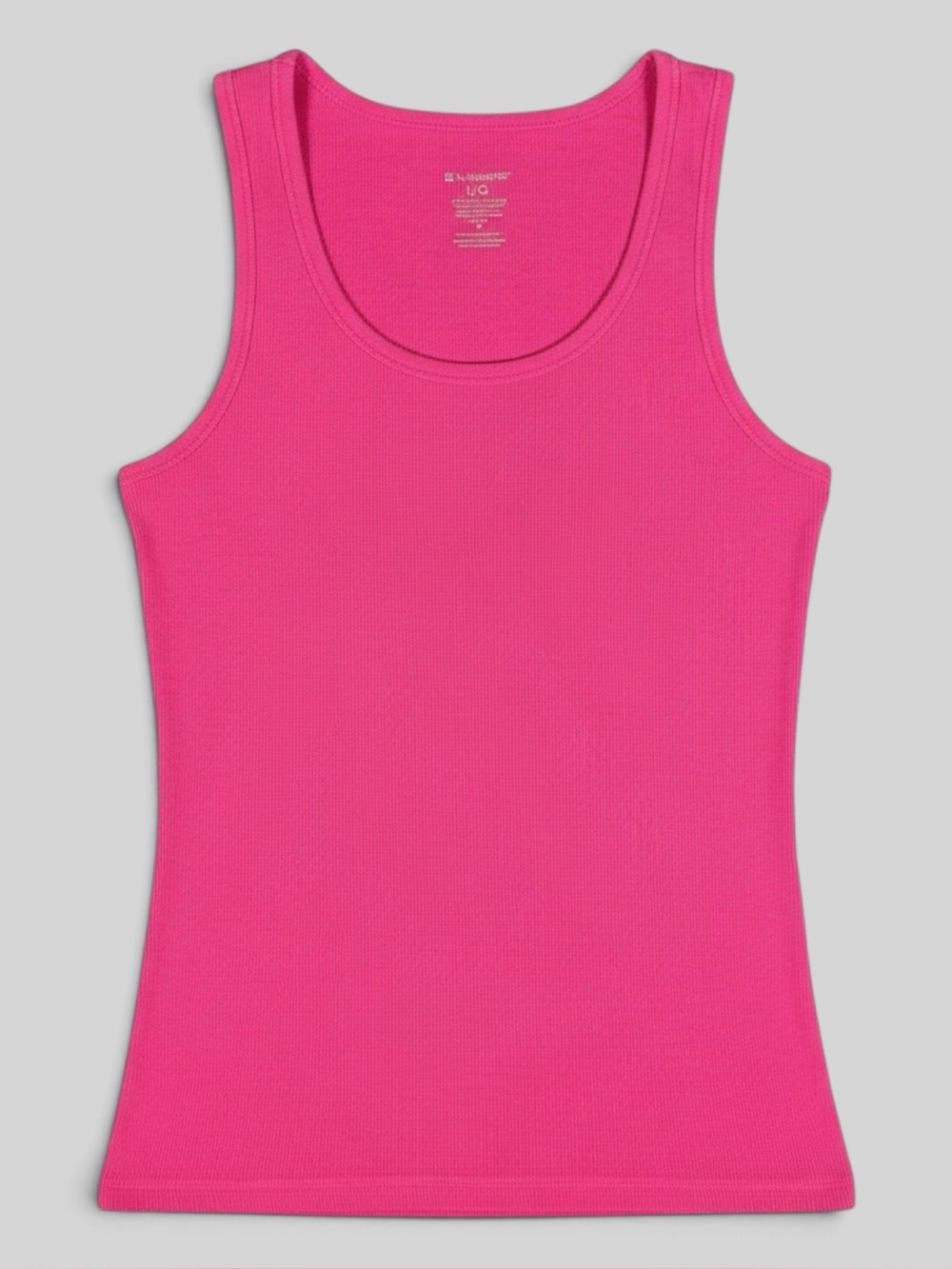No Boundaries Tank Top Pink Ribbed Scoop Neck Loungewear Ahtleisure Barbiecore L